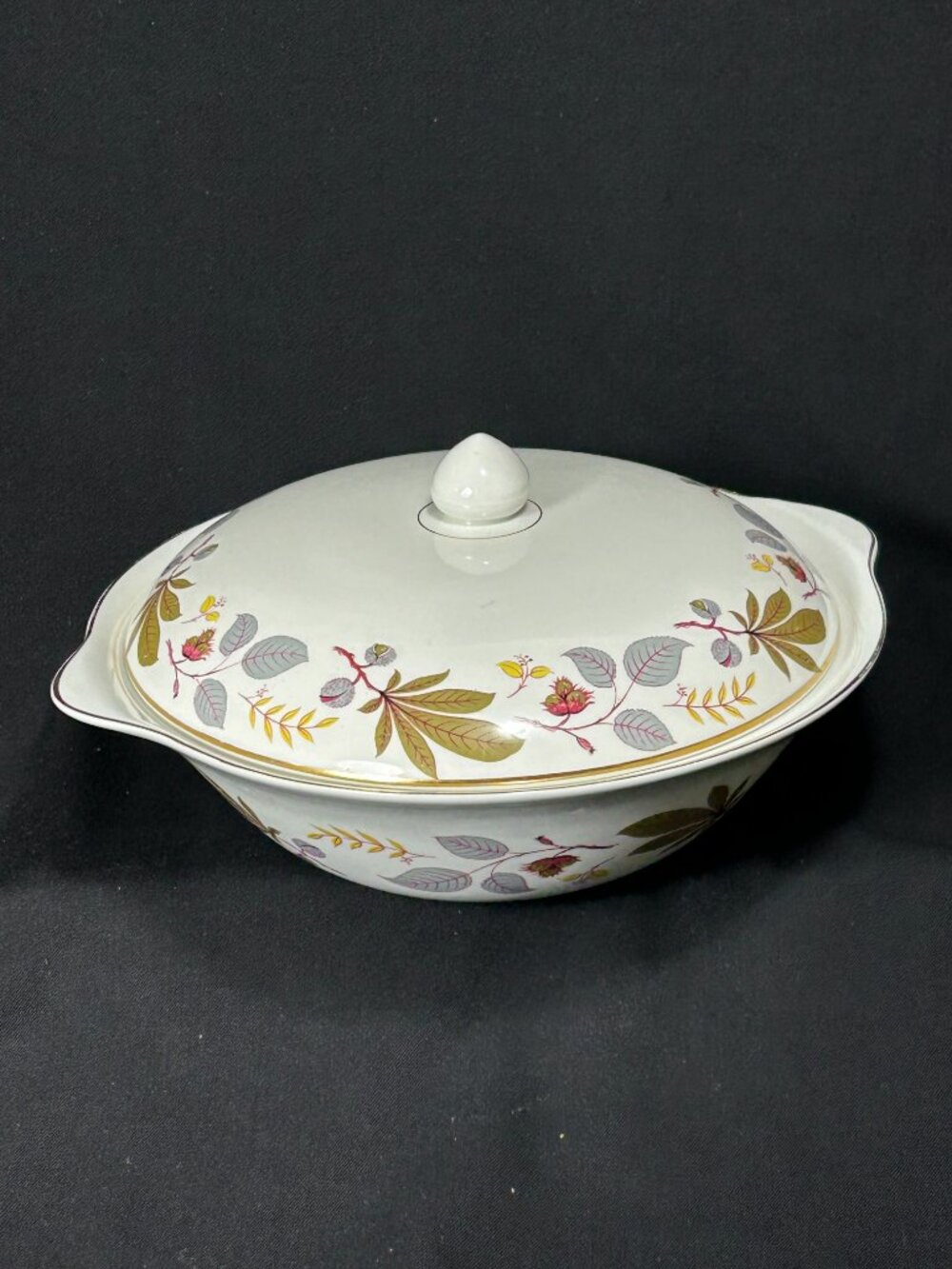 Myott's UK L355 Everglades colorful floral lidded vegetable bowl